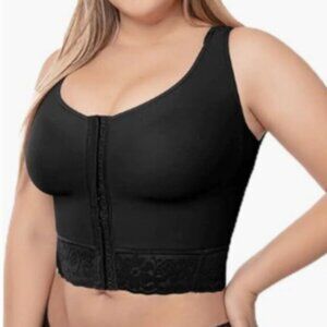 Post Op Bra medium lift w 3D technology material Posture Corrector |Black|36B/C